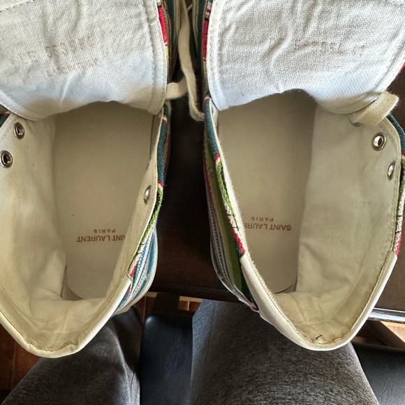 Saint Laurent Mens 'Mexican Jacquard' Bedford High Top Sneakers Size 41 - Picture 10 of 16